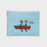 レディース ポーチ かわいい おしゃれ 刺繍 メーク メイク コスメポーチ コットン イラスト 財布 ウォレット ケース 韓国 - Image 3