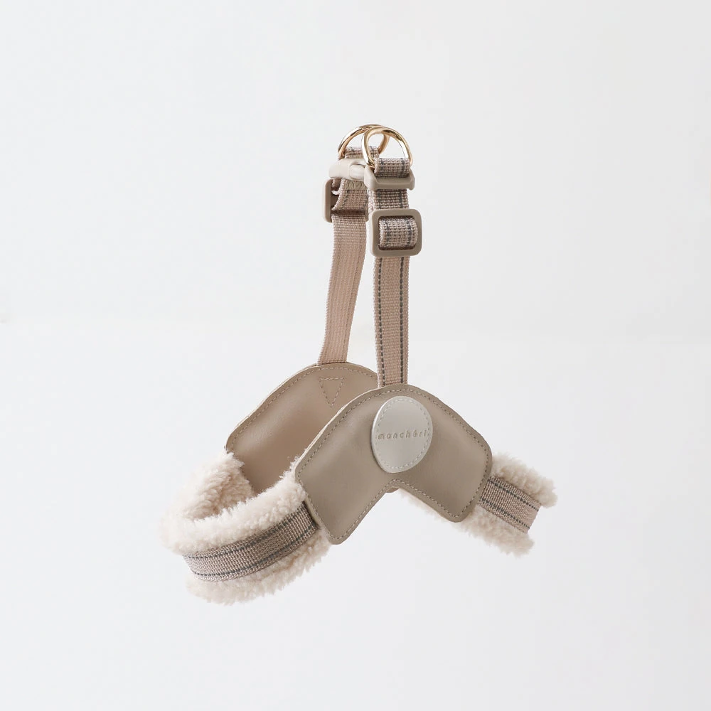 product_image_1763959884.webp ボアコンビハーネス+リードSET【名入れ刺繍対応】 - Image 1