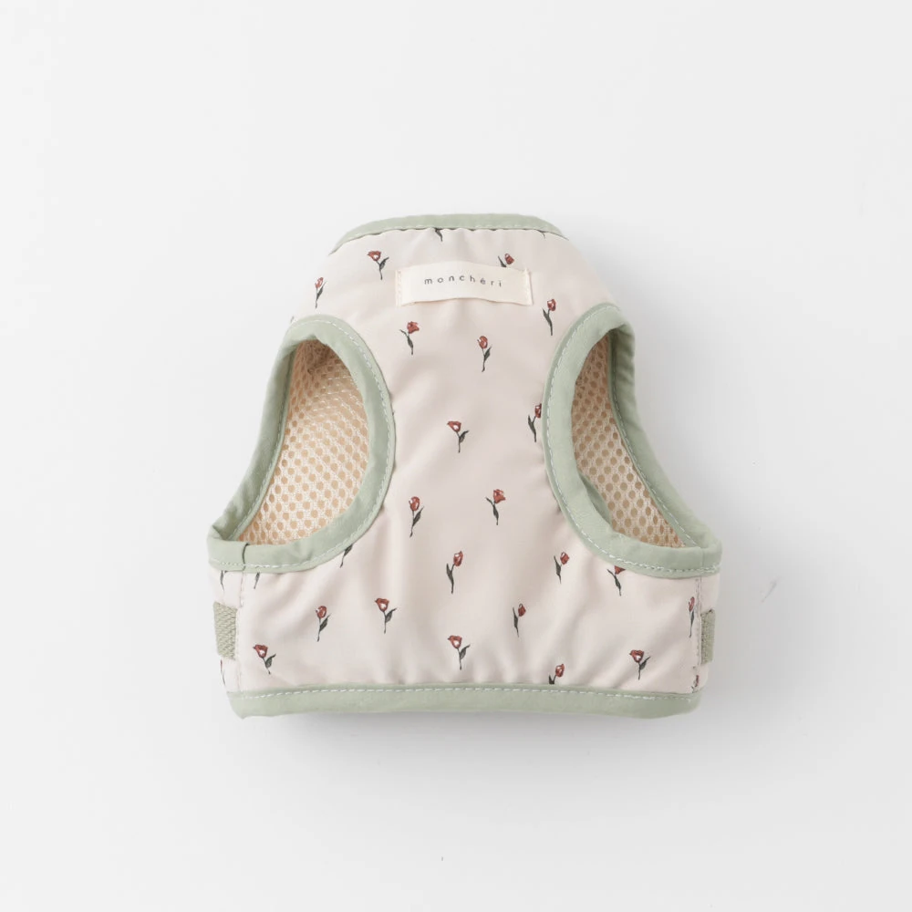 product_image_1763963583.webp チューリップ柄ハーネス+リードSET【名入れ刺繍対応】【旧モデル】 - Image 1