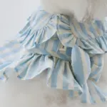 フリルストライプコットンハーネス マジックテープ脱着 保冷剤ポケット付き クールハーネス YOSAE - Image 3